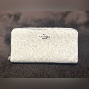 Coach Pebbled Leather Zip-Around Wallet